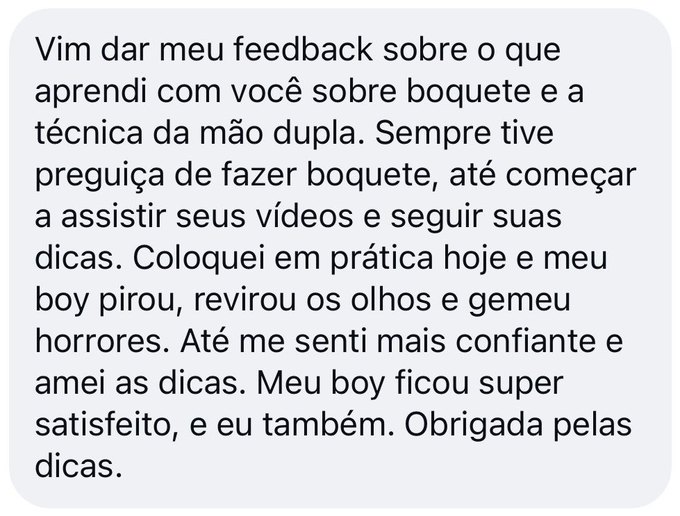 Depoimento de aluna