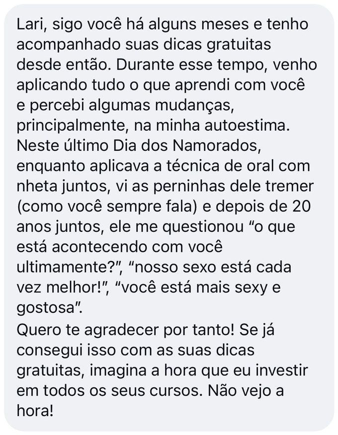 Depoimento de aluna